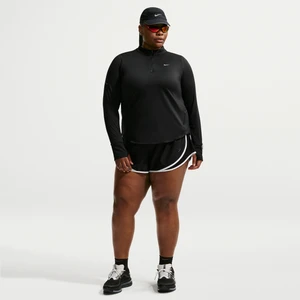 Damskie spodenki do biegania ze średnim stanem i wszytą bielizną 8 cm Dri-FIT Nike Tempo (duże rozmiary) - Czerń