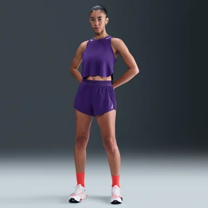 Damskie spodenki do biegania ze średnim stanem i wszytą bielizną Dri-FIT ADV 8 cm Nike AeroSwift - Fiolet
