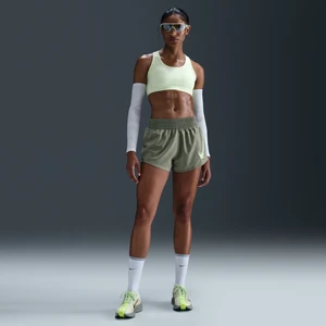 Damskie spodenki do biegania ze średnim stanem i wszytą bielizną Dri-FIT Nike One - Zieleń