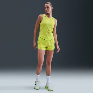 Damskie spodenki do biegania ze średnim stanem i wszytą bielizną Nike Dri-FIT Tempo - Zieleń