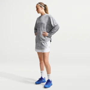 Damskie spodenki do koszykówki 15 cm Game Curve Dri-FIT Caitlin Standard Issue - Szary Nike