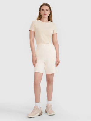 Damskie spodenki dresowe 4F 4FRSS25TSHOF727 - białe