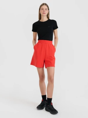 Damskie spodenki dresowe 4F 4FWMM00TSHOF771 - czerwone