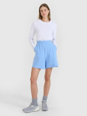 Damskie spodenki dresowe 4F 4FWMM00TSHOF771 - niebieskie