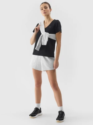 Damskie spodenki dresowe 4F 4FWSS24TSHOF286 - szare