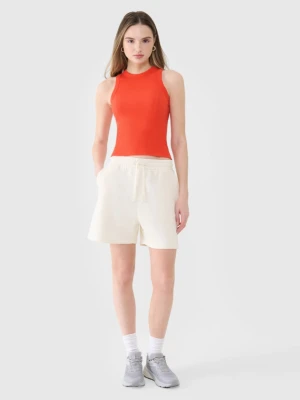 Damskie spodenki dresowe 4F 4FWSS25TSHOF529 - białe