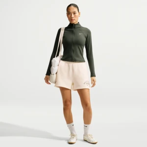 Damskie spodenki Nike Studio Fleece Medium Weight - Brązowy