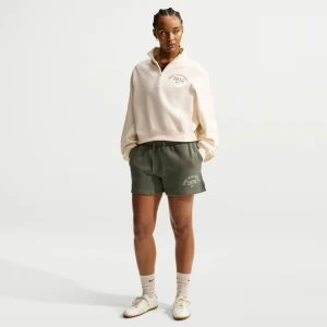 Damskie spodenki Nike Studio Fleece Medium Weight - Zieleń