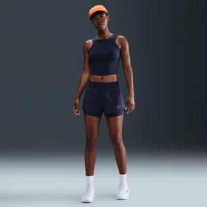 Damskie spodenki o średnim stanie 2 w 1 Dri-FIT Nike One 7,5 cm - Niebieski