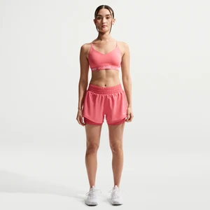 Damskie spodenki o średnim stanie 2 w 1 Dri-FIT Nike One 7,5 cm - Różowy