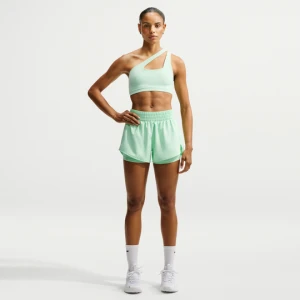 Damskie spodenki o średnim stanie 2 w 1 Dri-FIT Nike One 7, 5 cm - Zieleń