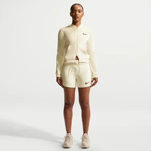 Damskie spodenki welurowe Nike - Biel