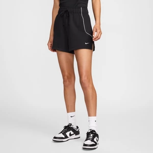 Damskie spodenki z dzianiny dresowej z wysokim stanem 5 cm Nike Sportswear - Czerń