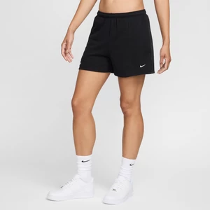 Damskie spodenki z dzianiny dresowej ze średnim stanem 10 cm Nike Sportswear Chill Terry - Czerń