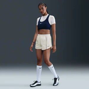 Damskie spodenki z tkaniny ze średnim stanem 5 cm Nike Windrunner - Biel