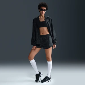 Damskie spodenki z tkaniny ze średnim stanem 5 cm Nike Windrunner - Czerń