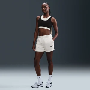 Damskie spodenki ze średnim stanem 10 cm Nike Phoenix Fleece - Biel