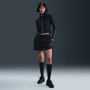 Damskie spodenki ze średnim stanem 10 cm Nike Phoenix Fleece - Czerń