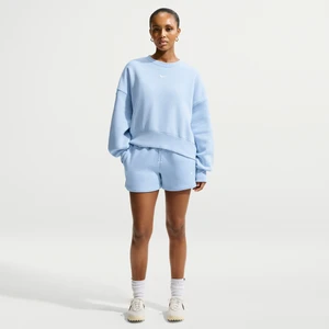Damskie spodenki ze średnim stanem 10 cm Nike Phoenix Fleece - Niebieski