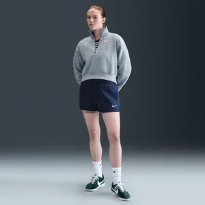 Damskie spodenki ze średnim stanem 5 cm Nike Sportswear Phoenix Fleece - Niebieski