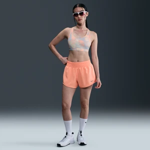 Damskie spodenki ze średnim stanem i wszytą bielizną Dri-FIT Nike One 7,5 cm - Pomarańczowy