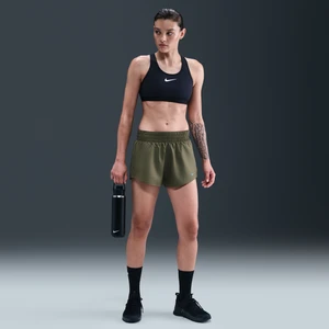 Damskie spodenki ze średnim stanem i wszytą bielizną Dri-FIT Nike One 7,5 cm - Zieleń