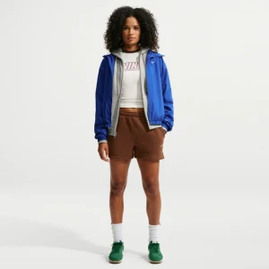 Damskie spodenki ze średnim stanem Nike Studio Fleece Medium Weight - Brązowy