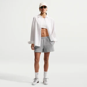 Damskie spodenki ze średnim stanem Nike Studio Fleece Medium Weight - Szary
