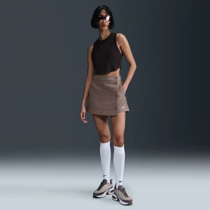 Damskie spódnico-spodenki z tkaniny Nike Essential - Brązowy