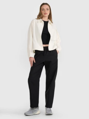 Damskie spodnie casual 4F 4FRSS25TTROF1448 - czarne