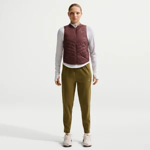 Damskie spodnie do biegania 7/8 ze średnim stanem Dri-FIT Nike Tempo - Brązowy