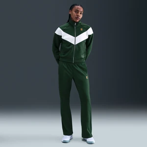 Damskie spodnie do tenisa ze średnim stanem NikeCourt Heritage Windrunner - Zieleń