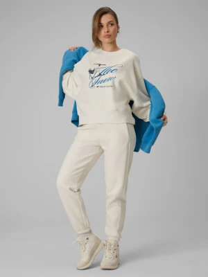 Damskie spodnie dresowe joggery 4F 4FRSS26TTROF1724 - beżowe