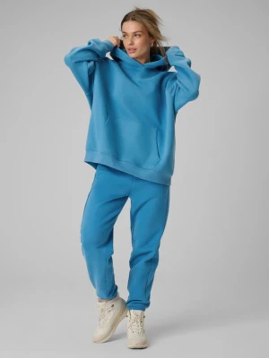 Damskie spodnie dresowe joggery 4F 4FRSS26TTROF1724 - niebieskie