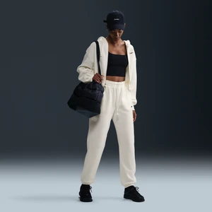 Damskie spodnie dresowe o kroju oversize z wysokim stanem Nike Phoenix Fleece - Biel