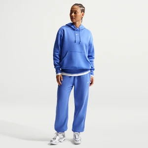 Damskie spodnie dresowe o kroju oversize z wysokim stanem Nike Phoenix Fleece - Niebieski