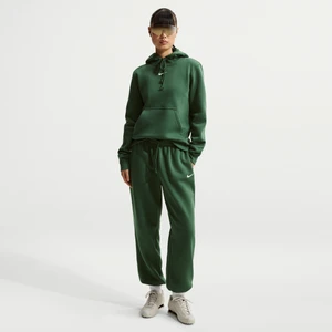 Damskie spodnie dresowe o kroju oversize z wysokim stanem Nike Phoenix Fleece - Zieleń
