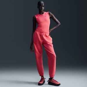 Damskie spodnie dresowe o kroju oversize z wysokim stanem Nike Sportswear Phoenix Fleece - Różowy