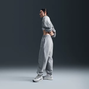 Damskie spodnie dresowe o kroju oversize z wysokim stanem Nike Sportswear Phoenix Fleece - Szary