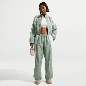 Damskie spodnie dresowe o kroju oversize ze średnim stanem Nike - Zieleń