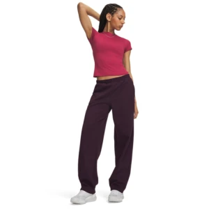Damskie spodnie dresowe Under Armour UA Icon Fleece Barrel Pant - fioletowe