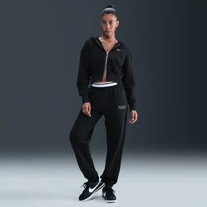 Damskie spodnie dresowe z wysokim stanem Nike Phoenix Fleece - Czerń