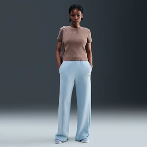 Damskie spodnie dresowe z wysokim stanem Nike Phoenix Fleece - Niebieski