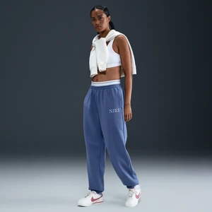 Damskie spodnie dresowe z wysokim stanem Nike Sportswear Phoenix Fleece - Niebieski