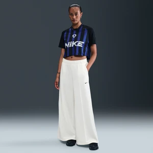 Damskie spodnie dresowe ze średnim stanem i szerokimi nogawkami Nike - Biel