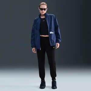 Damskie spodnie dresowe ze średnim stanem Nike Phoenix Fleece - Czerń