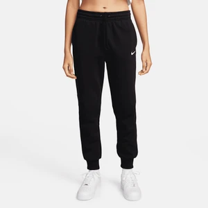 Damskie spodnie dresowe ze średnim stanem Nike Phoenix Fleece - Czerń