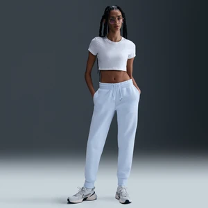 Damskie spodnie dresowe ze średnim stanem Nike Sportswear Phoenix Fleece - Niebieski