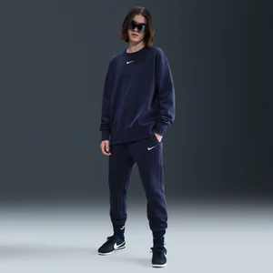 Damskie spodnie dresowe ze średnim stanem Nike Sportswear Phoenix Fleece - Niebieski