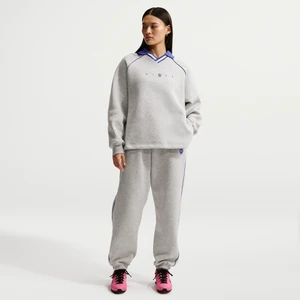 Damskie spodnie o kroju oversize z wysokim stanem Nike Phoenix Fleece - Szary